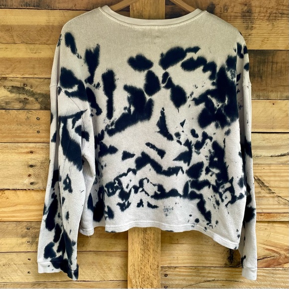 Zara tie-dye loose fit long sleeve knit crop top - Picture 7 of 10